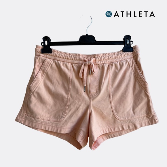 Athleta Pants - Threat Women's Drawstring Waist Shorts – Size M – Orange – 5-Pocket Style
